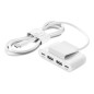 Hub Belkin BoostCharge 4 ports 2 USB C et 2 USB A avec câble de 2 m Blanc