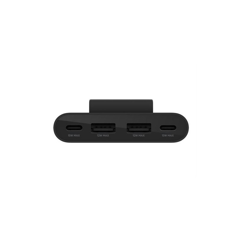 Hub Belkin BoostCharge 4 ports 2 USB C et 2 USB A avec câble de 2 m Noir