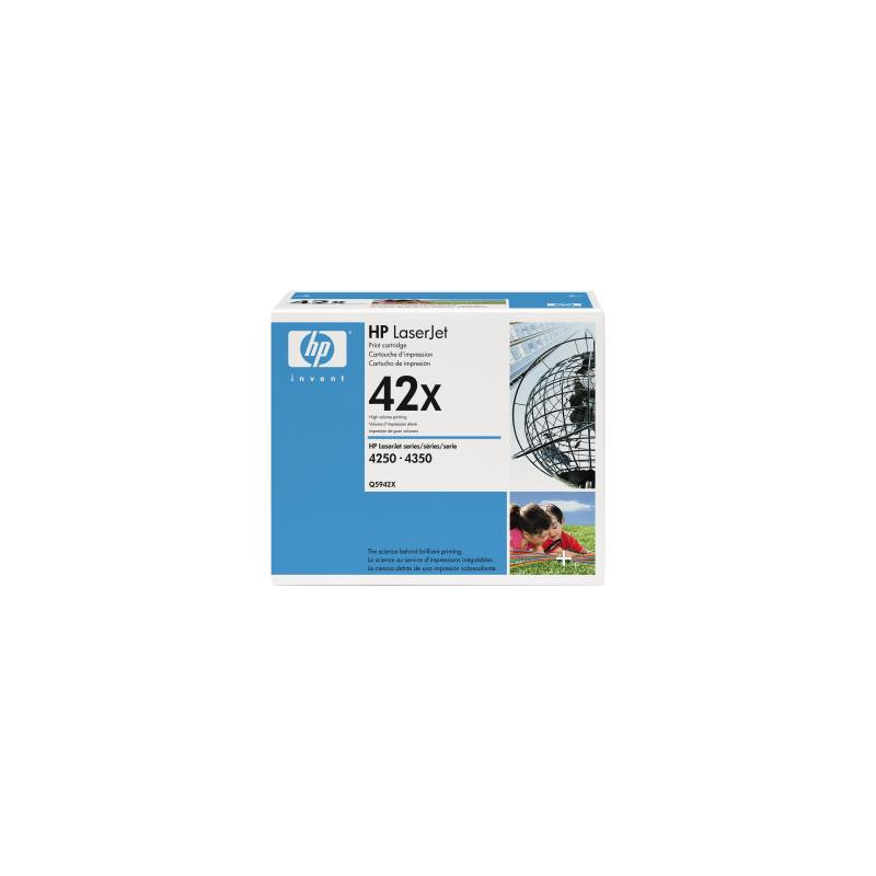 HP Cartridge No 42X HP42X HP 42X Black Schwarz HC (Q5942X)