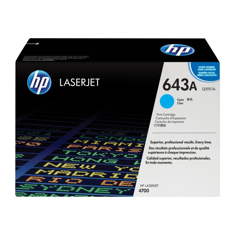 HP Cartridge No 643A HP643A HP 643A Cyan (Q5951A)