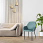 Fauteuil Giulia Bleu canard Home Deco Factory