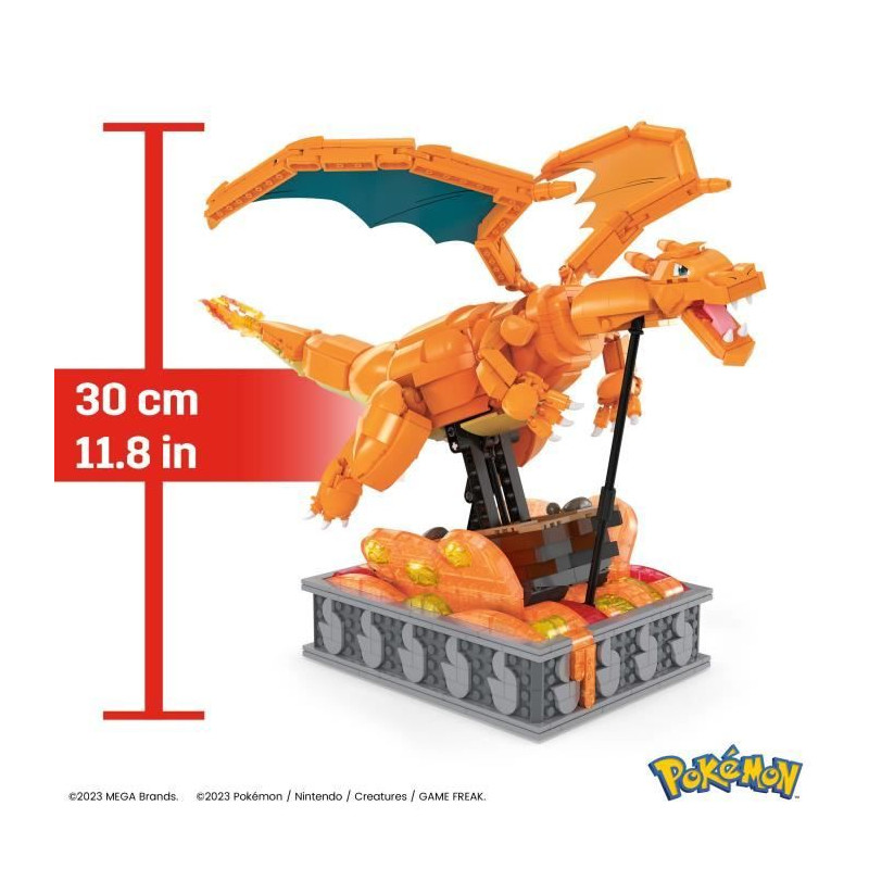 DRACAUFEU EN MOUVEMENT - MEGA - HMW05 - BRIQUES DE CONSTRUCTION MEGABLOKS LICENCE