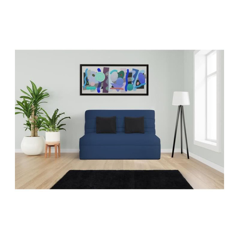 DUNLOPILLO Banquette BZ 2 places - Bleu - ReVEUR