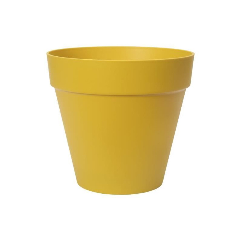 ELHO Pot de fleurs rond Loft Urban 25 - Extérieur - Ø 24,5 x H 22,2 cm - Jaune ocre