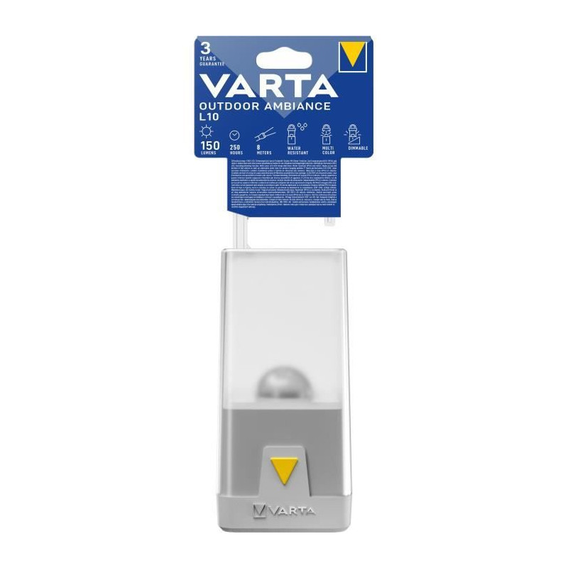 Lanterne-VARTA-Outdoor Ambiance Lantern L10-150lm-6couleurs de lumiere-Dimmable-IP54-LED hautes performances-Convivial