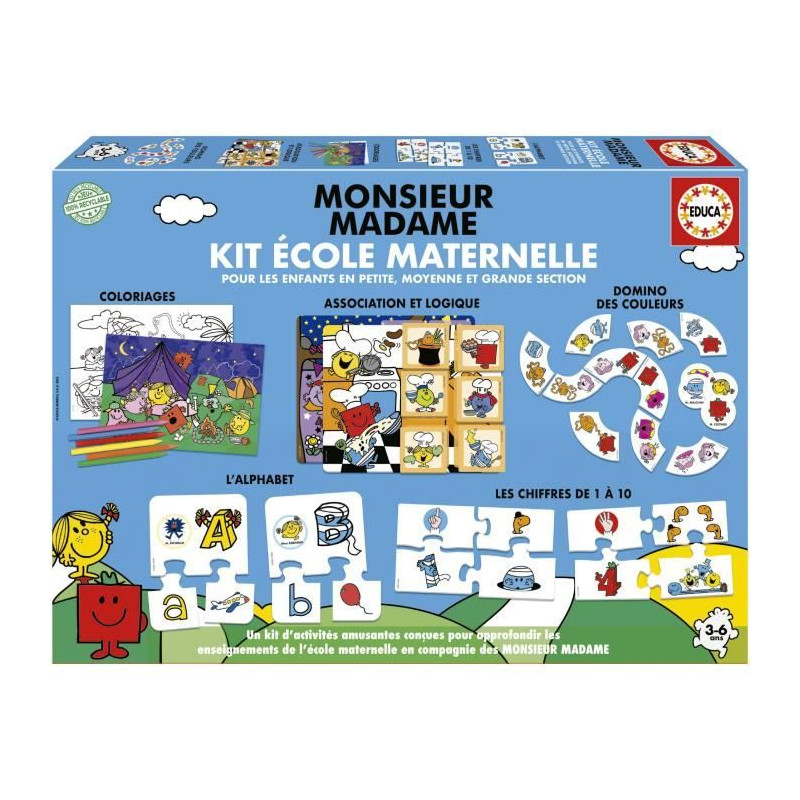 KIT ECOLE MATERNELLE M MME - EDUCA - Jeu éducatif - 19691