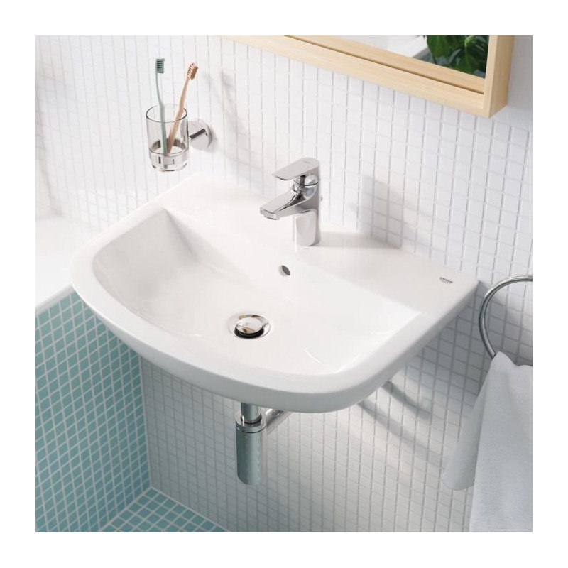 Robinet salle de bains - GROHE Start Flow - Mitigeur monocommande - Taille S - Chromé - Economie d'eau - 23809000