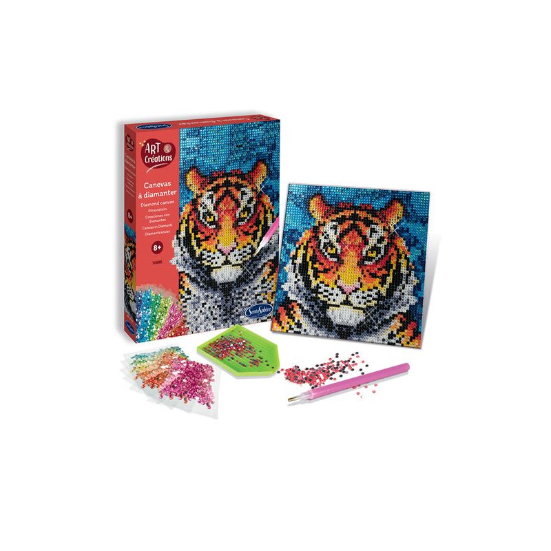 Jeu créatif SentoSphère Canevas à diamanter Tigre