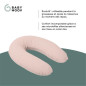 BABYMOOV Coussin de maternité Doomoo Buddy, un confort unique de la grossesse a l'allaitement, cloudy pink