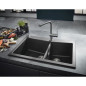 Evier de cuisine - Quartz composite - Gris granite - A encastrer par dessus ou dessous - GROHE K700 - 31657AT0