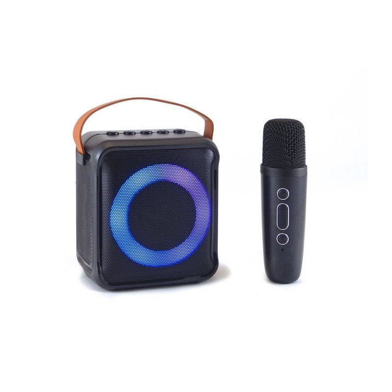 Enceinte Karaoké + micro sans fil - INOVALLEY - KA04BTH-B - Bluetooth - Lumineuse