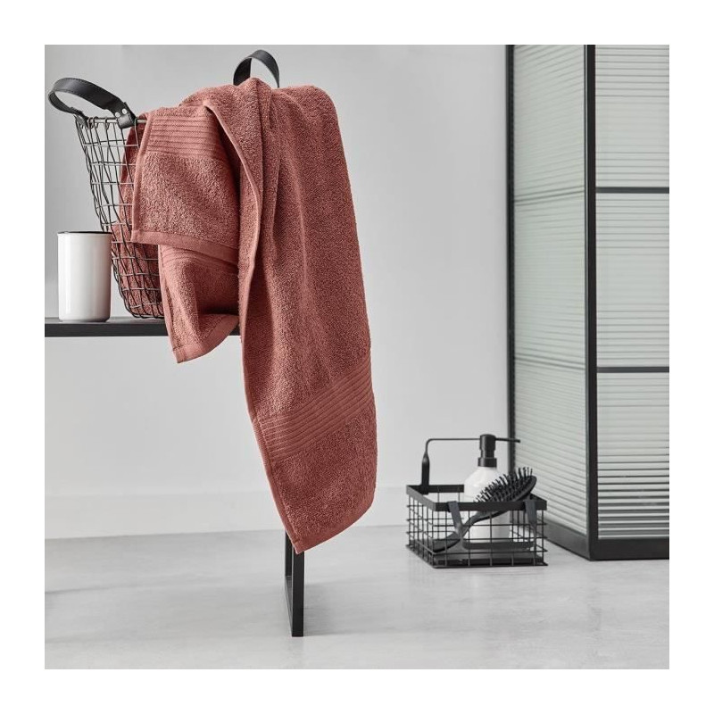 TODAY Essential - Maxi drap de bain 90x150 cm 100% Coton coloris terracotta