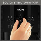 KRUPS Machine a café broyeur grain, Mousseur de lait, 2 tasses espressos simultané, Nettoyage automatique, Essential grise YY5