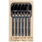 COFFRET 6 CUILLERES CAFE LAGUIOLE INOX FR JEAN DUBOST - L0060301L06018