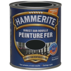 JULIEN HAMMERITE FER MAT 0.75L NOIR FERRONNER JULIEN - 5093645