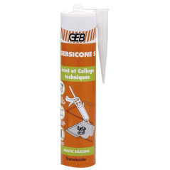 GEB GEBSICONE S SILICONE C.310ML TRANSLUC. GEB - 890051