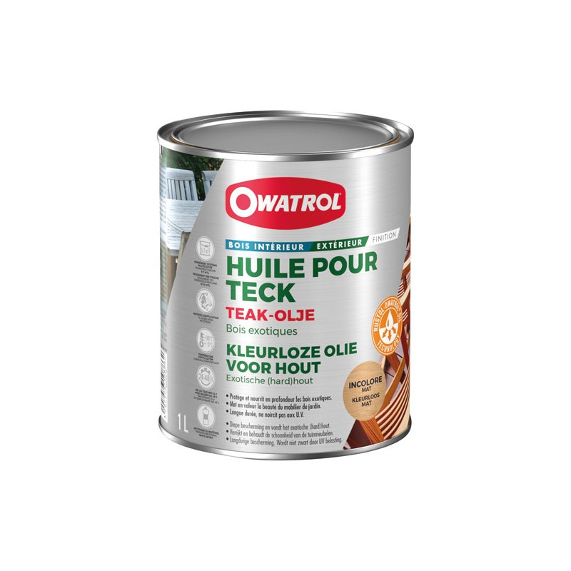 OWATROL HUILE DE TECK MAT 1L INCOLORE OWATROL - 886