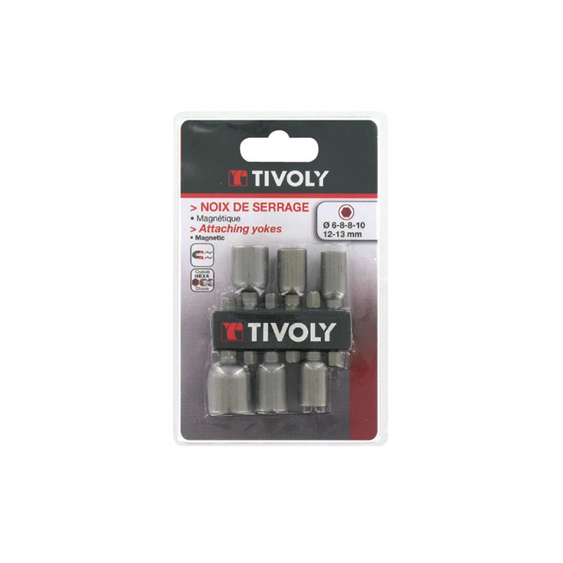 TIVOLY EMBOUTS NOIX SERRAGE MAGNETIQUES X6 SC TIVOLY - 11501920001