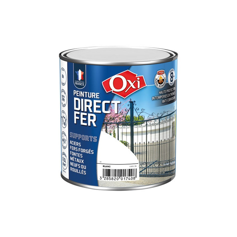 OXI DIRECTE FER LISSE BLANC 0.5L OXI - DFL.5BL