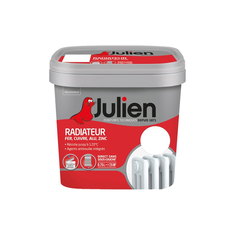 JULIEN JULIEN PEINT.RADIATEUR 0.75L BLC SATIN JULIEN - 5245619