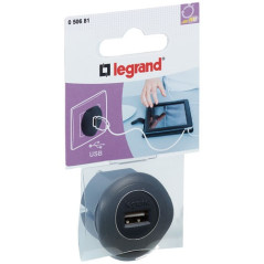 LEGRAND PRISE USB 1.5A ADAPTOR BLACK BLISTER LEGRAND - 050681