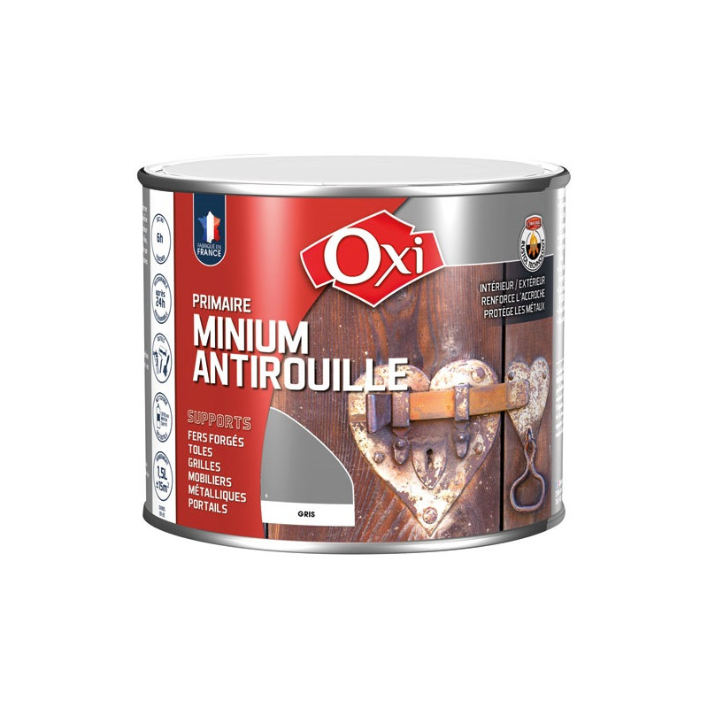 OXI PRIMAIRE MINIUM ANTIROUILLE GRIS 1.5L OXI - PRGR1.5