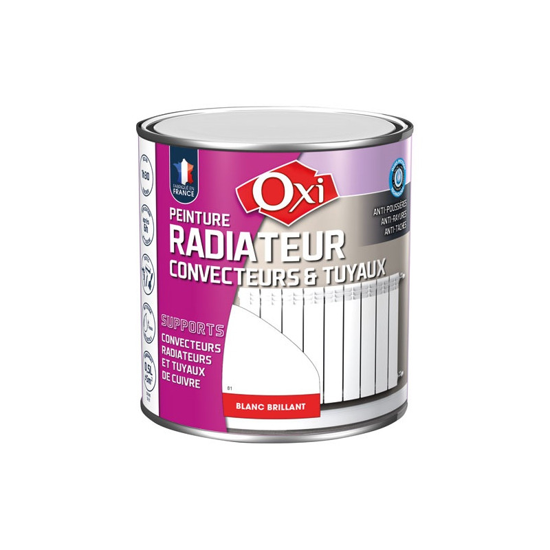 OXI PEINTURE RADIATEUR BRILLANT 500ML BLC OXI - RADIOB.5