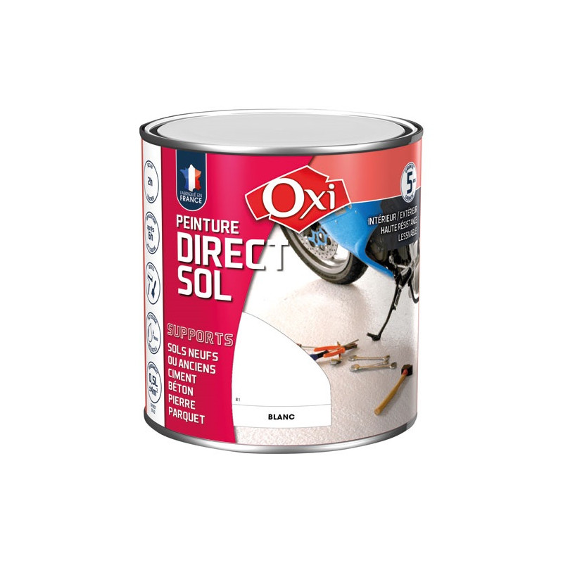 PEINTURE DIRECT SOL 500ML BLANC OXI - OXSOLO.5BL