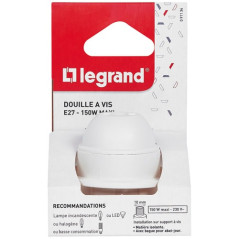 LEGRAND DOUILLE E27+BAGUE PLASTIQUE     S/C LEGRAND - 091134