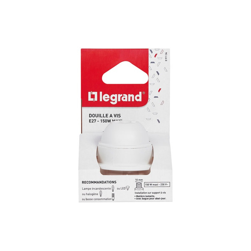 DOUILLE E27+BAGUE PLASTIQUE     S/C LEGRAND - 091134