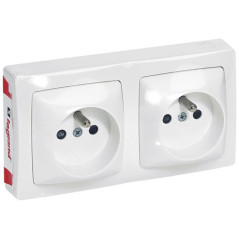 LEGRAND ASL PRISE 2X2P+T BLANC HORIZONTAL LEGRAND - 097627