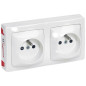 ASL PRISE 2X2P+T BLANC HORIZONTAL LEGRAND - 097627