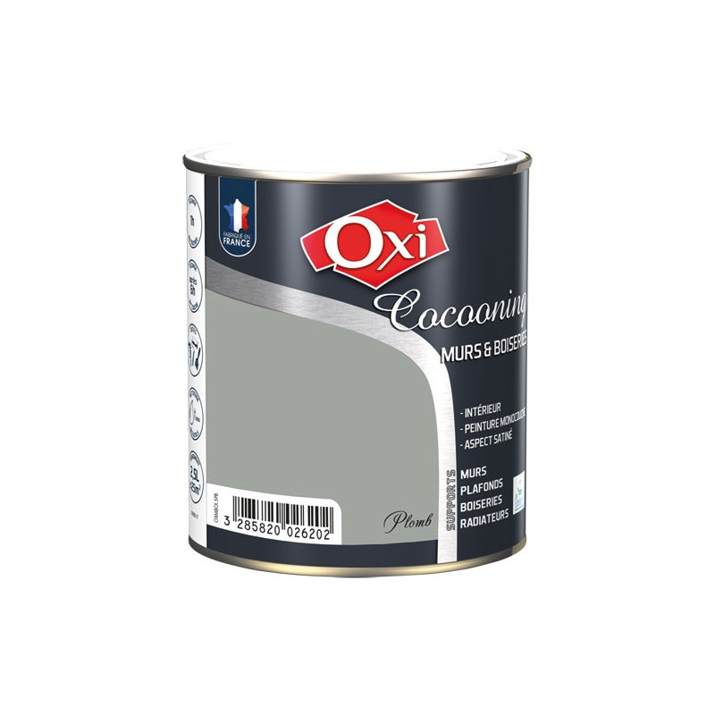 MURS BOIS SATIN PLOMB 2.5L OXI - OXMBOI2.5PB