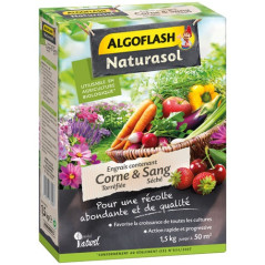 ALGOFLASH NATURASOL ENGRAIS CORNE SANG SECHE 1.5KG /NC ALGOFLASH NATURASOL - ACORNBIO15