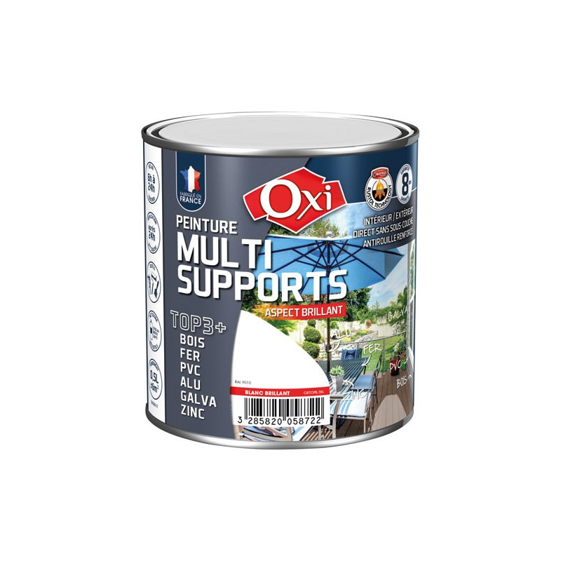 OXI PEINT.TOP 3 BOIS FER PVC BRI.500ML BLC OXI - OXTOPB.5BL