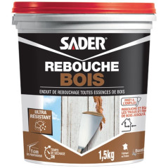 SADER ENDUIT REBOUCHAGE BOIS POT 1.5KG SADER SADER - 30614190