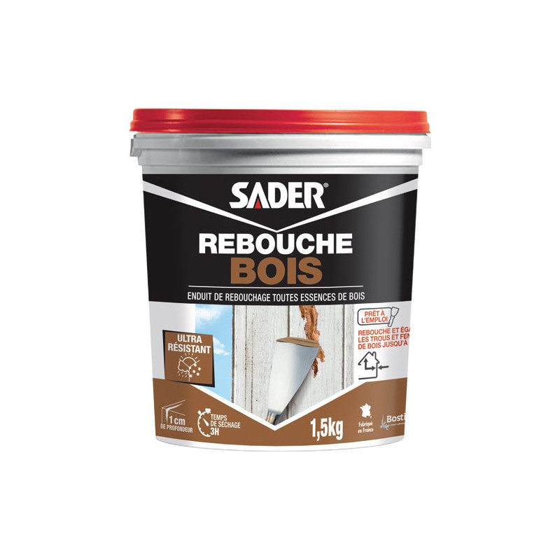 SADER ENDUIT REBOUCHAGE BOIS POT 1.5KG SADER SADER - 30614190