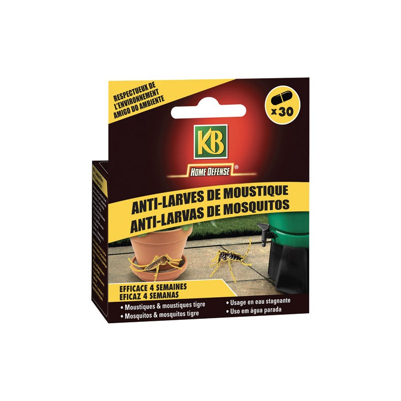 KB HOME DEFENSE LARVICIDE ANTI-MOUSTIQUES (2X15) /NC KB HOME DEFENSE - HDLARV