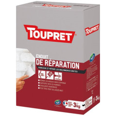 TOUPRET ENDUIT REPARATION EXT. POUDRE 3KG GRIS TOUPRET - BCREPEX03