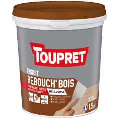 TOUPRET ENDUIT REBOUCH BOIS INT.EXT PATE 1.5KG TOUPRET - BCRPBO1.5