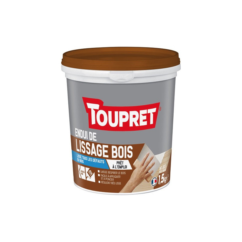 TOUPRET ENDUIT LISSAGE BOIS PATE INT.EXT 1.5KG TOUPRET - BCLIPBO1.5