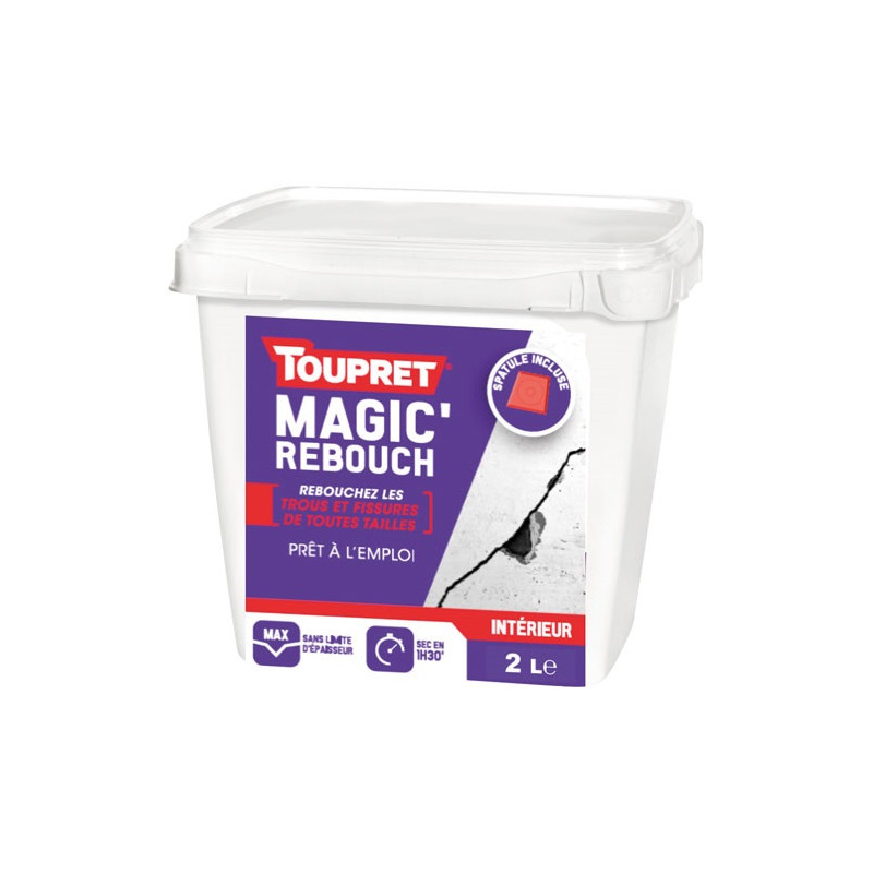 TOUPRET ENDUIT REBOUCHAGE RAPID INT. 2KG+SPATU TOUPRET - MGRET02