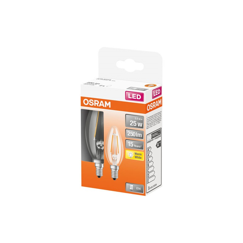 OSRAM LED FLA CLAIR FILA.2.5W E14 CHD BTE2 OSRAM - 4058075330498