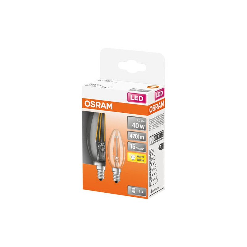 OSRAM LED FLA CLAIR FILA.4W E14 CHD BTE2 OSRAM - 4058075330511