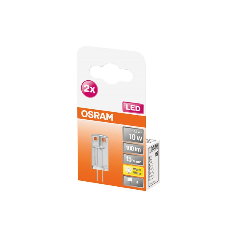 OSRAM LED CAPSULE CLAIR 0.9W G4 CHD BTE2 OSRAM - 4058075449770