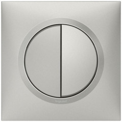 LEGRAND DOUBLE V/VT 10A ALU COMPLET BLANC LEGRAND - 095031