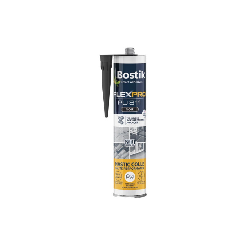 BOSTIK MASTIC COLLE FLEXPRO PU811 NOIR 300ML BOSTIK - 30615549