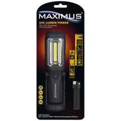 MAXIMUS LAMPE TORCHE MULTIF.RECHARG.240LM 3W MAXIMUS - M-WKL-011