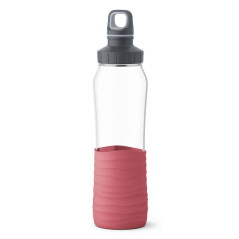 EMSA GOURDE DRINK2GO 0.7L VERRE/SILICONE*ROSE EMSA - N3100400