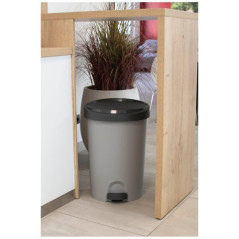 EDA POUBELLE A PEDALE STEPY 45L GRIS/ANTHR EDA - 10631 G.BT/G.AN